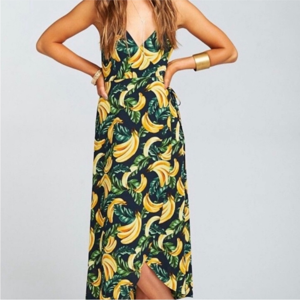 Show Me Your Mumu Gone Bananas Plunge Neck Sleeveless Maxi Sundress